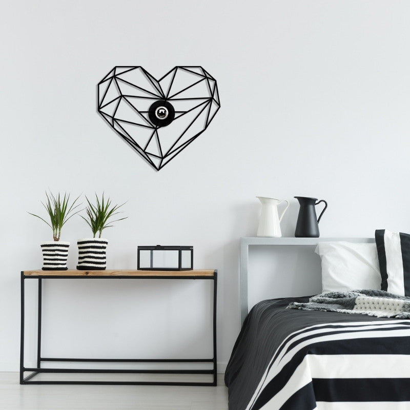 Heart E27 стенна лампа в черен цвят 47x12x40cm.