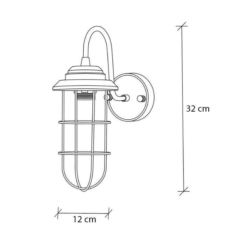 Стенно осветително тяло Vole E27 в златист цвят 10x12x32cm.