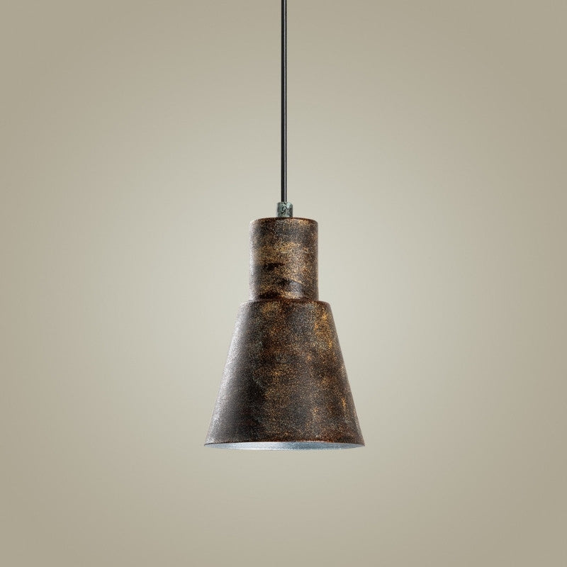 Vinci I E27 метална плафониера в меден винтидж цвят Ø14x114cm.
