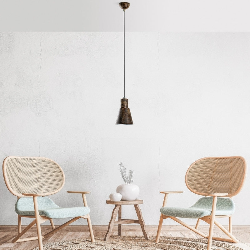 Vinci I E27 метална плафониера в меден винтидж цвят Ø14x114cm.
