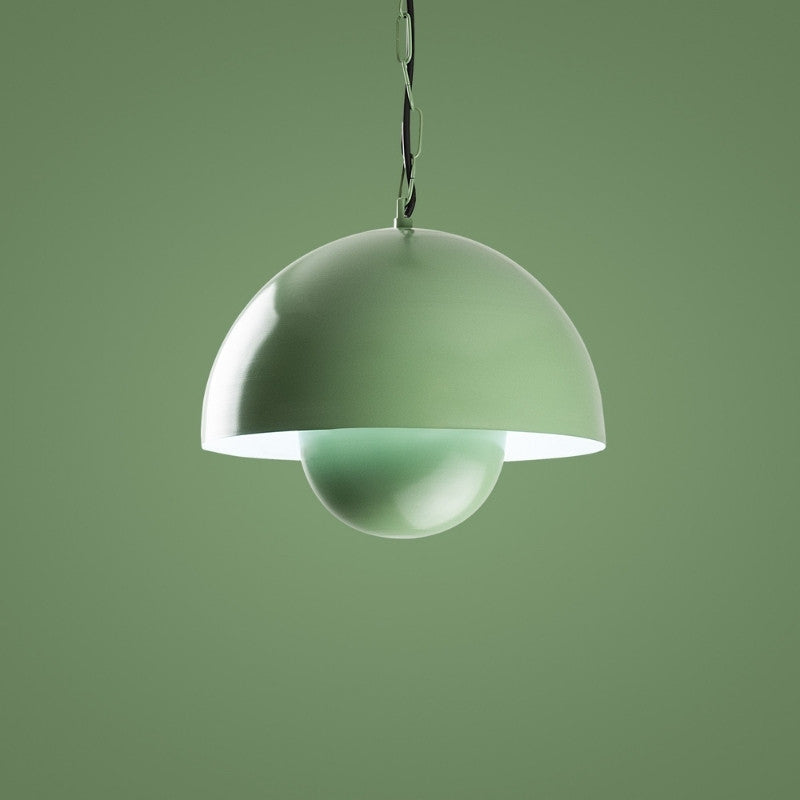 Neptun E27 метална таванна лампа в зелен мента цвят Ø30x70cm.