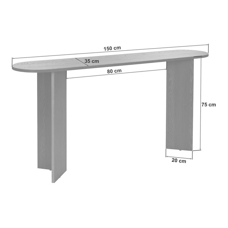 Конзола Sira меламин орех 150x35x75см.