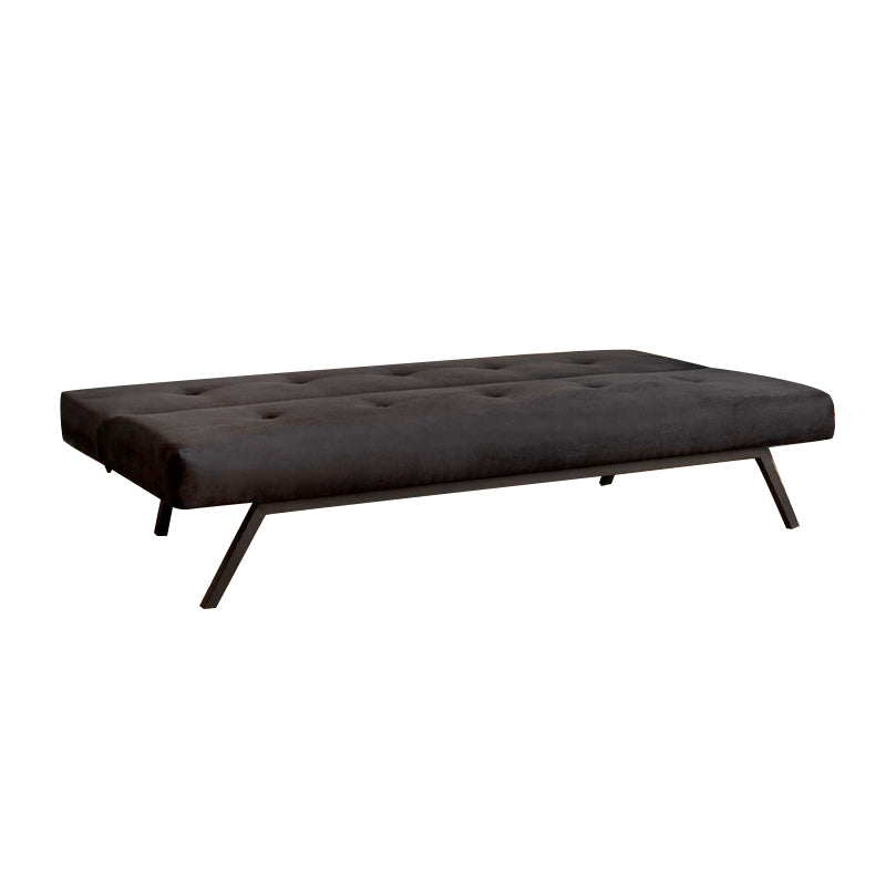 Zola триместен платнен диван легло в черен цвят 180x64x78cm.