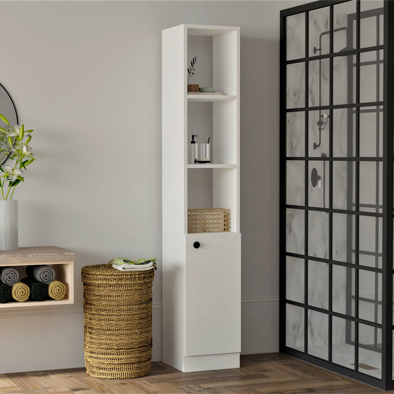Кухненски - банен шкаф Trend меламин бял 30x29.6x170см.