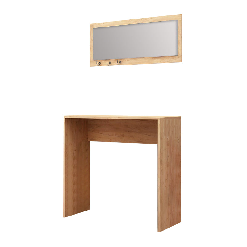 Меламинова конзола с огледало Cosenza, дъб, 80x30x82см.