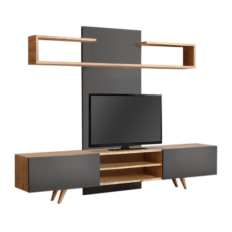Giacomo TV Unit в сапфирен дъб - антрацитен цвят 180x40x45cm.