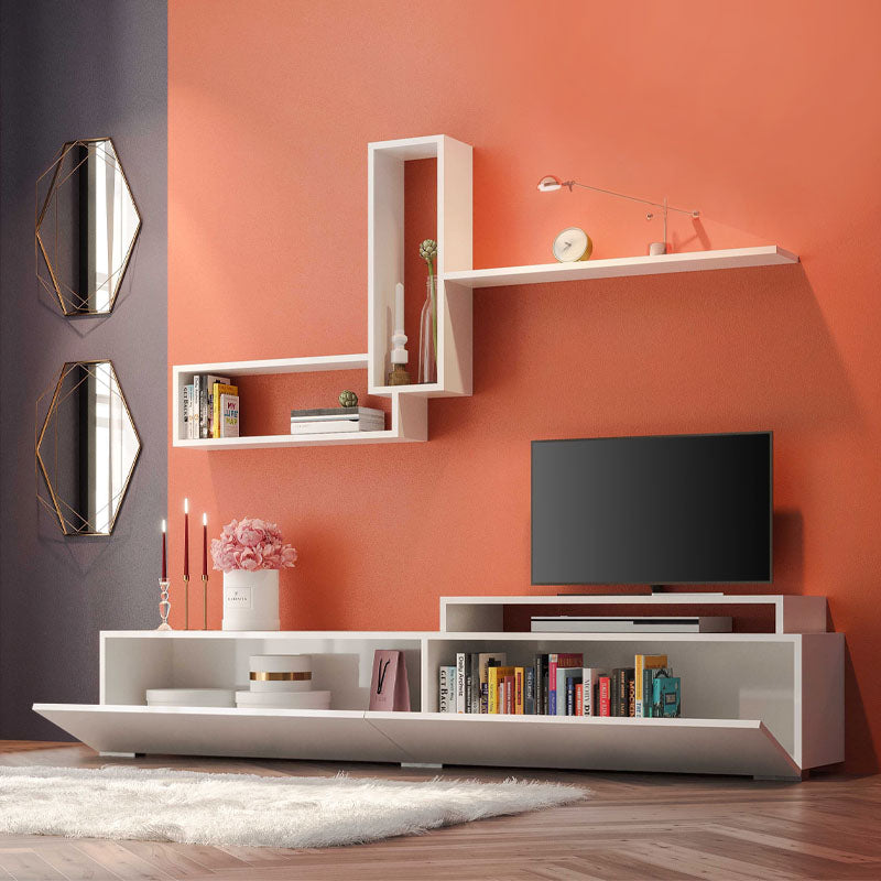 Odessa TV Unit в бял цвят 180x37x47cm.