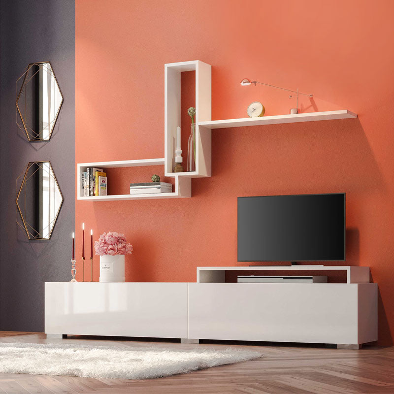 Odessa TV Unit в бял цвят 180x37x47cm.