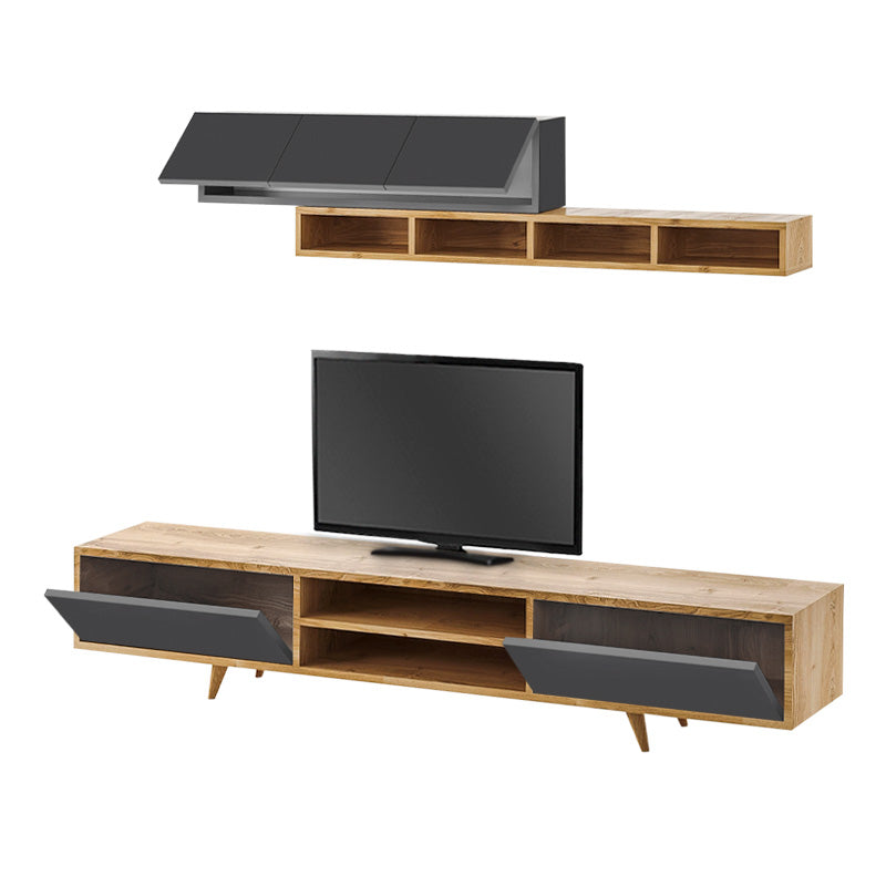 Serine TV Unit сапфирен дъб - цвят антрацит 170x37x45cm.