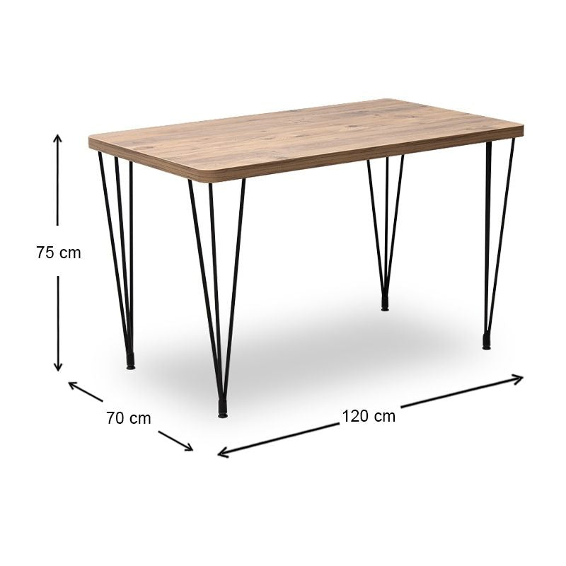 Dining Трапезен комплект 5 части Roger - Kevin MDF - плат акция цвят - сив 120x70x75cm.