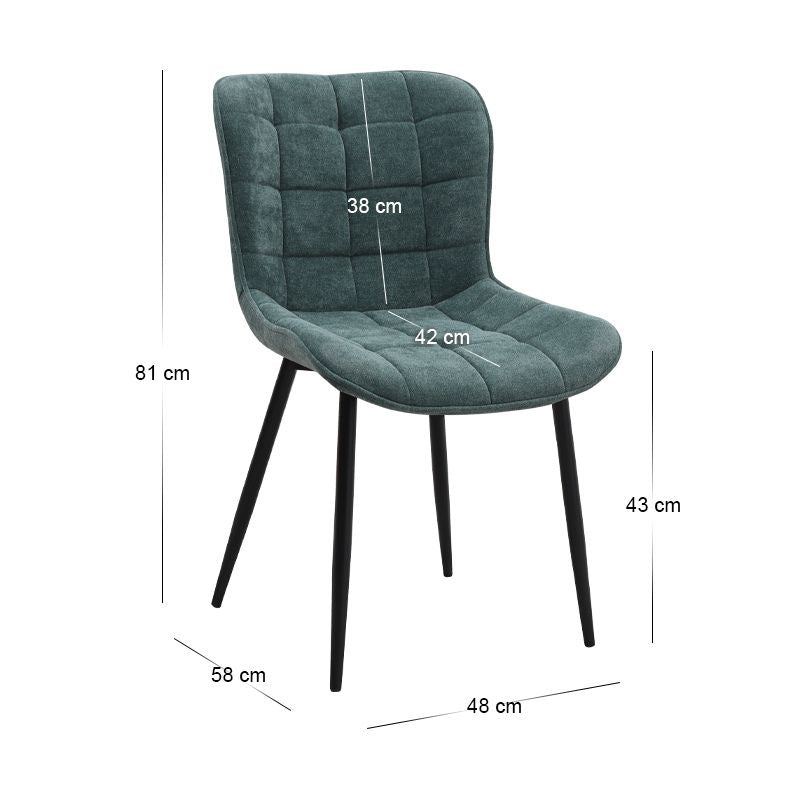 Dining Трапезен комплект 5 части Roger - Chiara MDF - плат акация цвят - зелен 120x70x75cm.