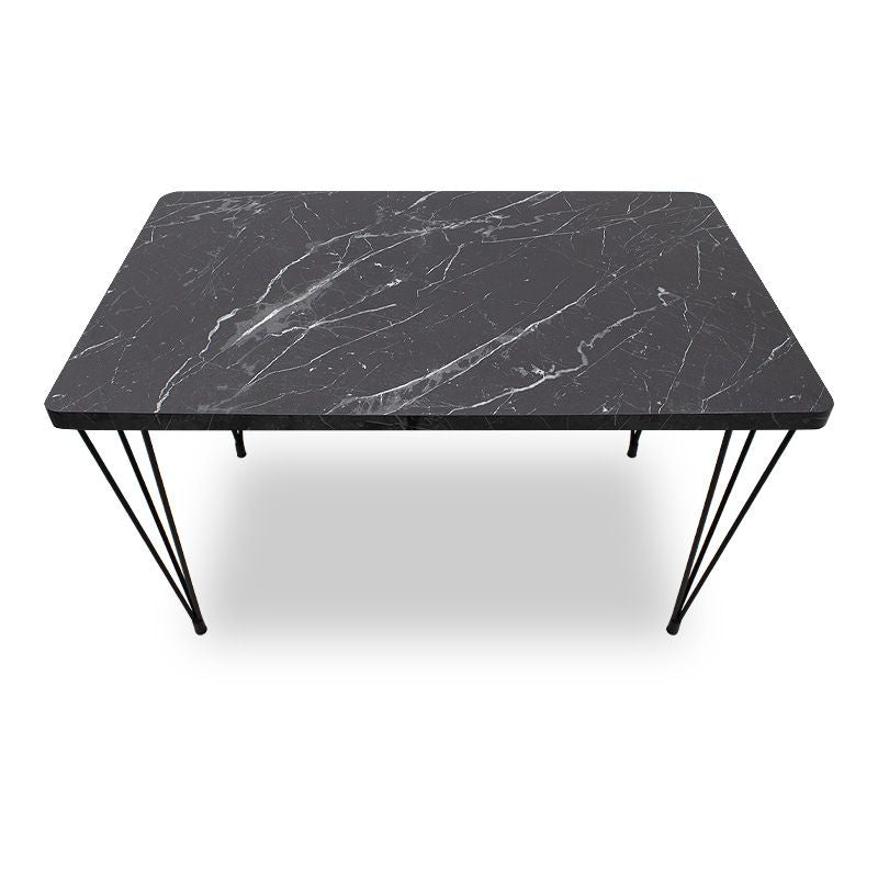 Dining Трапезен комплект 5 части Roger - Chiara MDF - плат черен мрамор, антрацит 120x70x75cm.