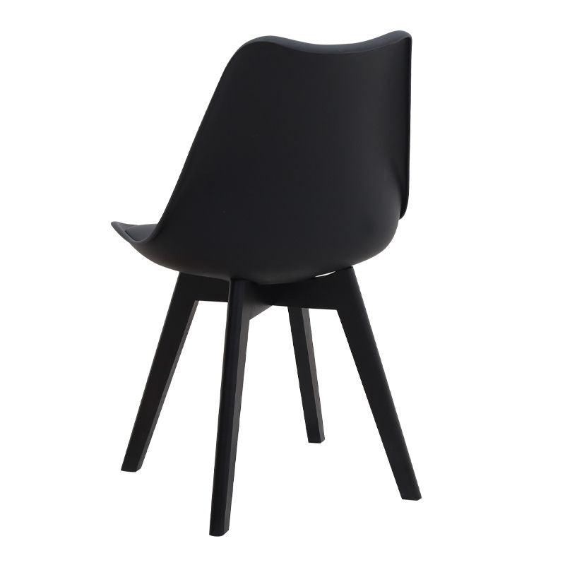 Dining Трапезен комплект 5 части Roger - Viva MDF - сив бетон - черен 120x70x75cm.
