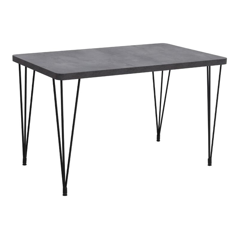 Dining Трапезен комплект 5 части Roger - Iris MDF - плат бетон сив цвят - сив 120x70x75cm.