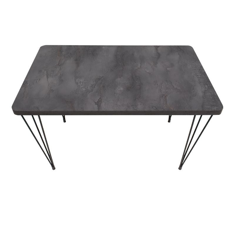 Dining Трапезен комплект 5 части Roger - Kevin MDF - плат бетон сив цвят - мокачино 120x70x75cm.
