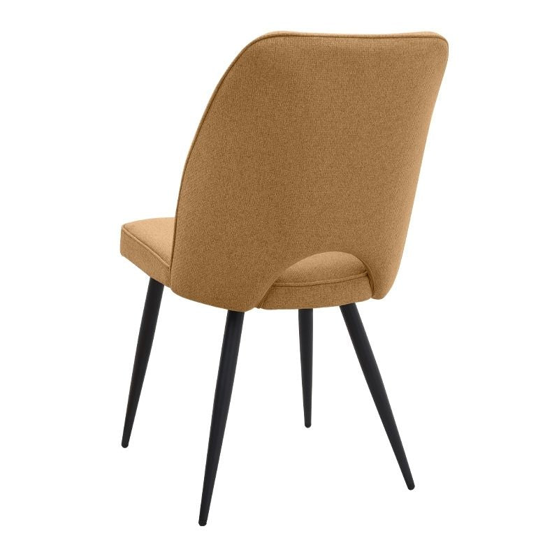 Dining Трапезен комплект Roger - Christy MDF - плат бетон сив цвят - горчица 120x70x75cm.