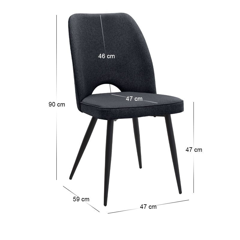 Dining Трапезен комплект 5 части Rubes - Christy дъб цвят - антрацит Ø100x78cm.