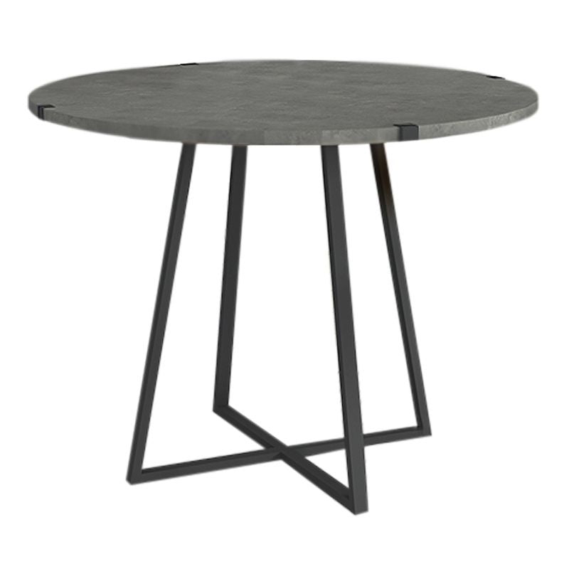 Комплект трапезария 5 части Rubes - Iris цвят бетон сив - бежов Ø100x78cm.