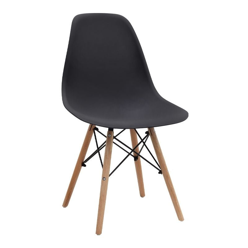 Dining Трапезен комплект 5 части Allos - Nova sapphire дъб цвят - черен 75x75x77cm.