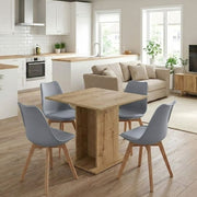 Dining Трапезен комплект 5 части Allos - Viva сапфирен дъб цвят - сив 75x75x77cm.