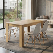Dining Трапезен комплект 5 части Darlen - Nova sapphire дъб - бял 125x72x74cm.