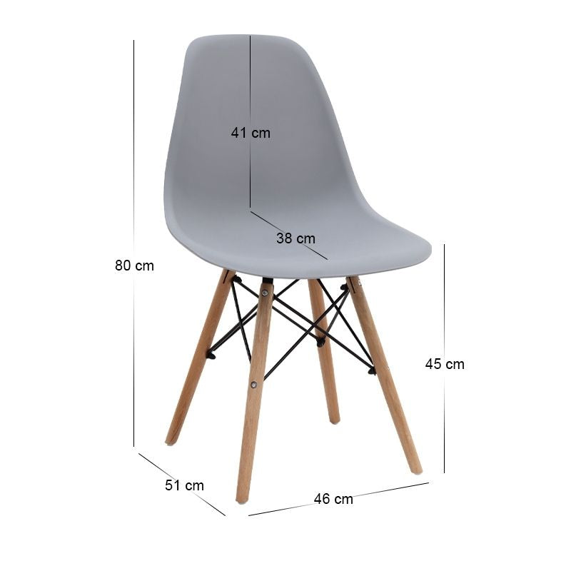 Dining Трапезен комплект 5 части Darlen - Nova sapphire дъб цвят - сив 125x72x74cm.