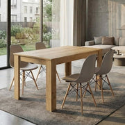 Dining Трапезен комплект 5 части Darlen - Nova sapphire дъб цвят - капучино 125x72x74cm.