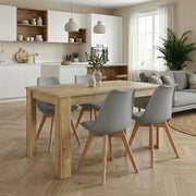 Dining Трапезен комплект 5 части Darlen - Viva сапфирен дъб цвят - сив 125x72x74cm.
