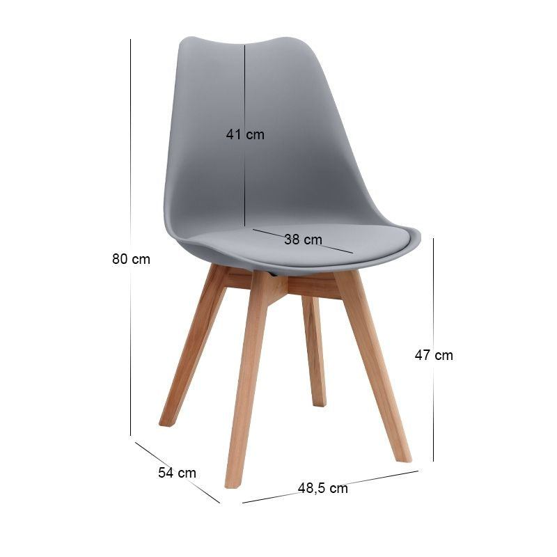Dining Трапезен комплект 5 части Darlen - Viva сапфирен дъб цвят - сив 125x72x74cm.