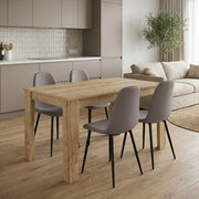 Dining Трапезен комплект 5 части Darlen - Iris сапфирен дъб цвят - бежов 125x72x74cm.