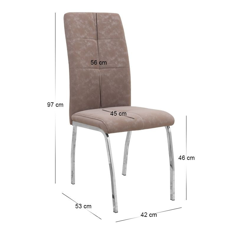 Dining Трапезен комплект 5 части Darlen - Alma сапфирен дъб цвят - бежов 125x72x74cm.