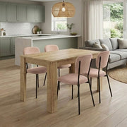 Dining Трапезен комплект 5 части Darlen - Kevin сапфирен дъб цвят - мокачино 125x72x74cm.