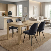 Dining Трапезен комплект 5 части Darlen - Christy сапфирен дъб - антрацит 125x72x74cm.