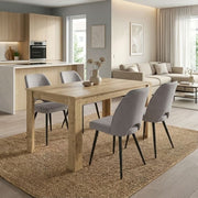 Dining Трапезен комплект 5 части Darlen - Christy сапфирен дъб цвят - бежов 125x72x74cm.