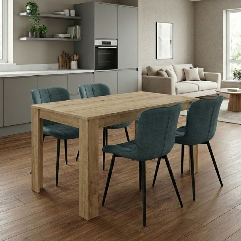 Dining Трапезен комплект 5 части Darlen - Chiara сапфирен дъб - зелен 125x72x74cm.