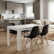 Dining Трапезен комплект 5 части Darlen - Nova бял - черен 125x72x74cm