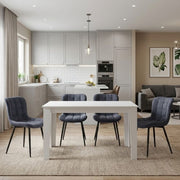 Dining трапезен комплект 5 части Darlen - Chiara бял - антрацит 125x72x74cm