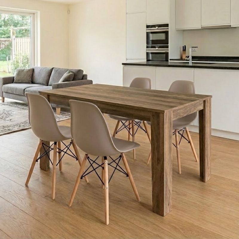 Dining Трапезен комплект 5 части Darlen - Nova цвят орех - капучино 125x72x74cm.