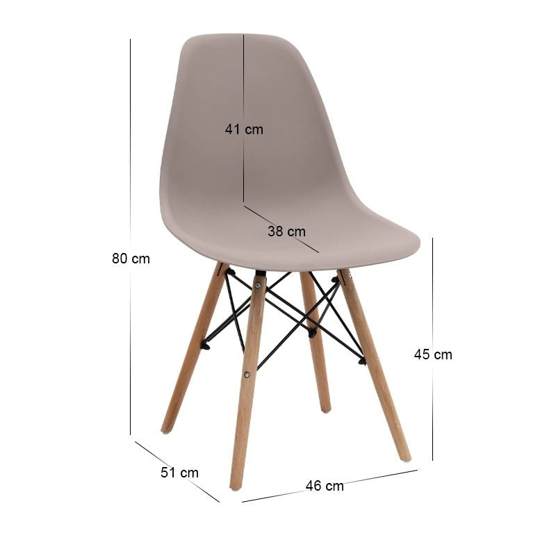 Dining Трапезен комплект 5 части Darlen - Nova цвят орех - капучино 125x72x74cm.