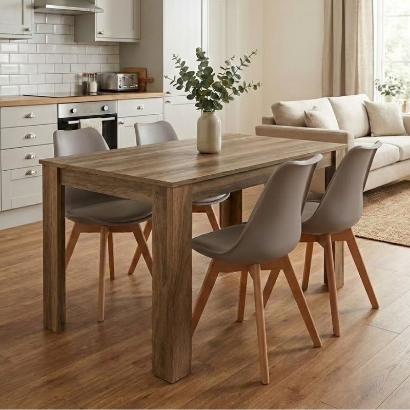 Dining Трапезен комплект 5 части Darlen - Viva орех цвят - капучино 125x72x74cm.