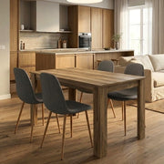 Dining Трапезен комплект 5 части Darlen - Iris цвят орех - сив 125x72x74cm.