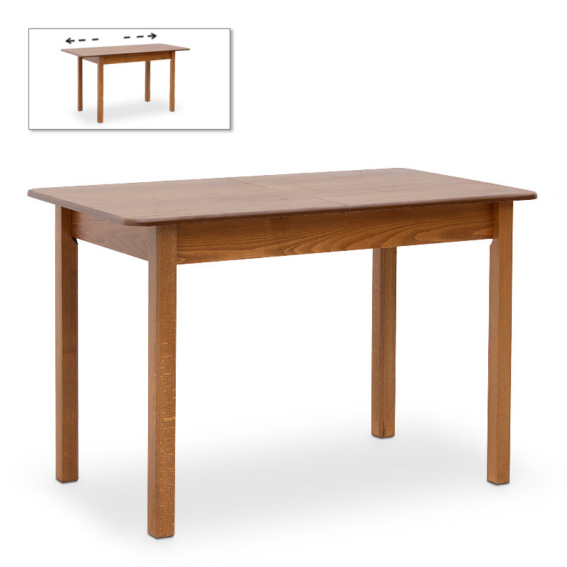 Dining трапезен комплект Bergen-Francis 5 части масивна дървесина - разтегателна MDF маса 120/150x68x77cm
