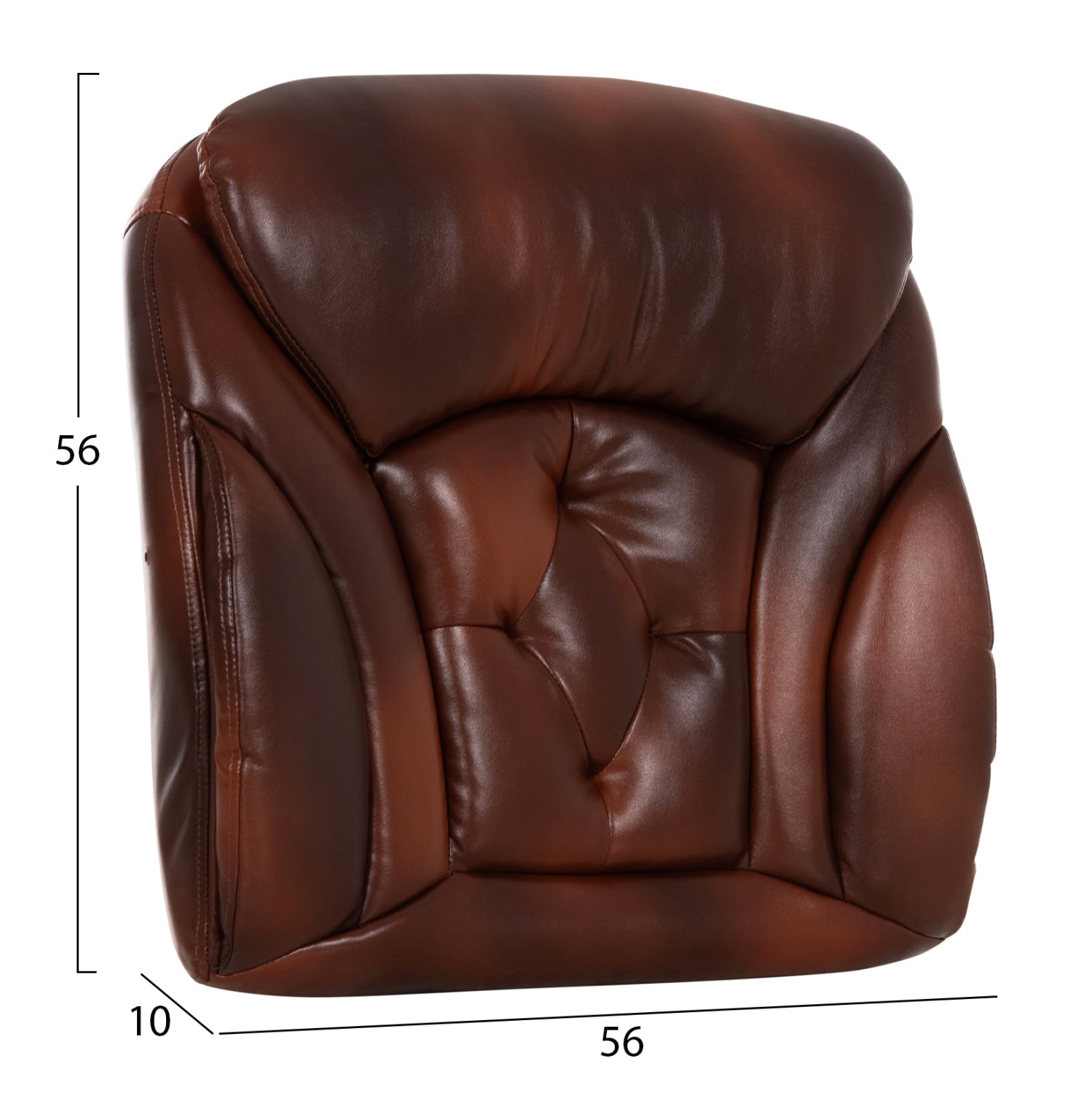 Резервна седалка за офис стол кафяв PU 56x10(дебелина)x56см.