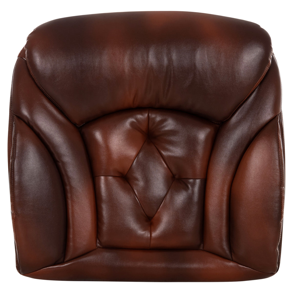 Резервна седалка за офис стол кафяв PU 56x10(дебелина)x56см.