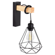 Стенен аплик GROB метал-дърво 20x26x38.5Hcm.