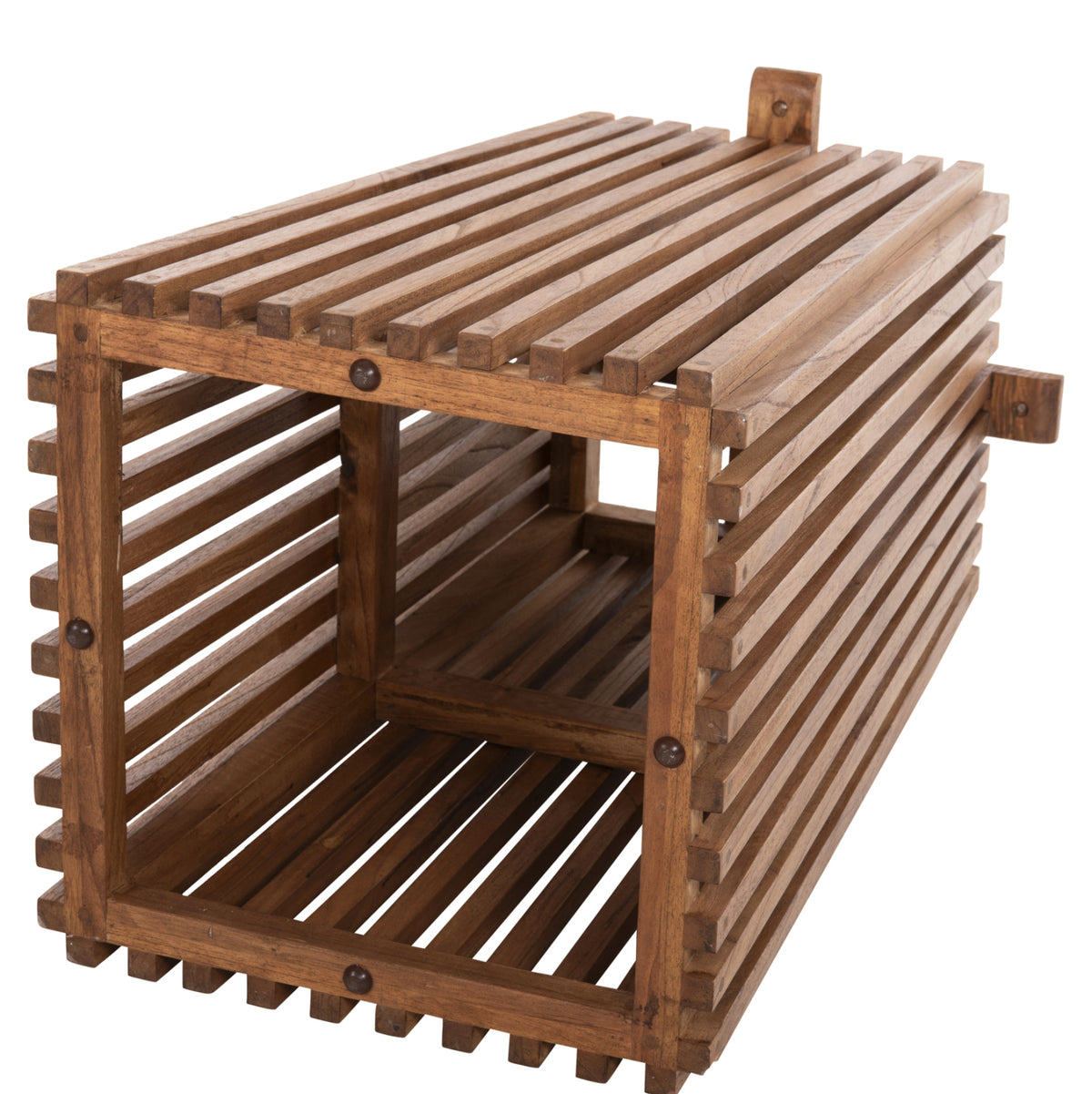Крака за маса - квадратна основа FRANTZ от дърво минди в естествен цвят 45x45x73Hcm.
