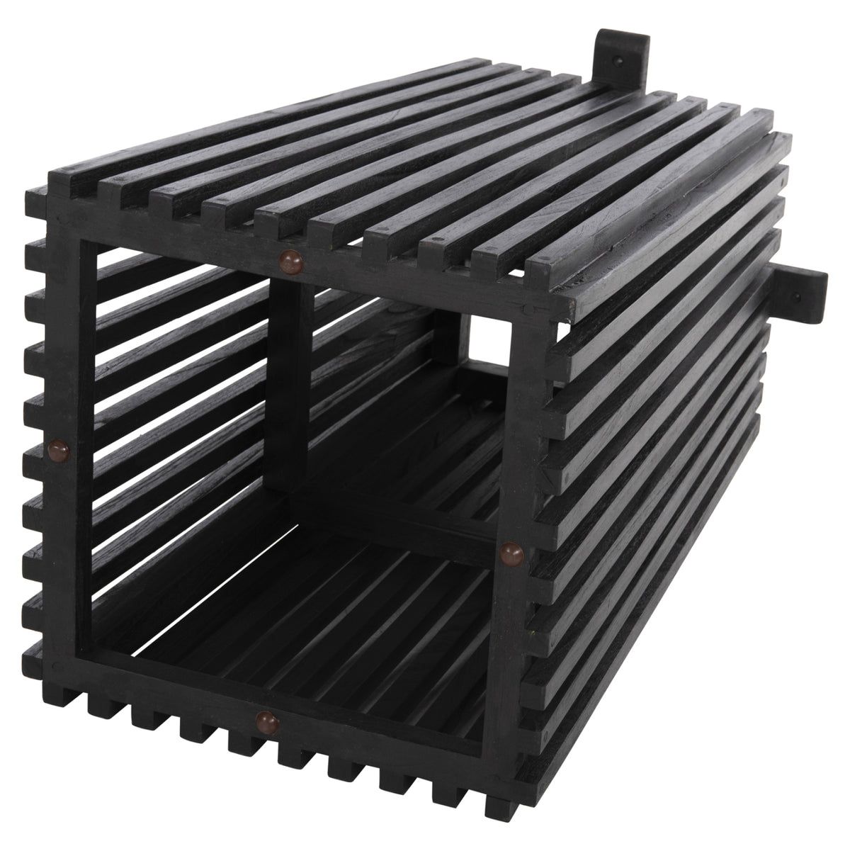 Крака за маса - квадратна основа FRANTZ от дърво минди в черен цвят 45x45x73Hcm.