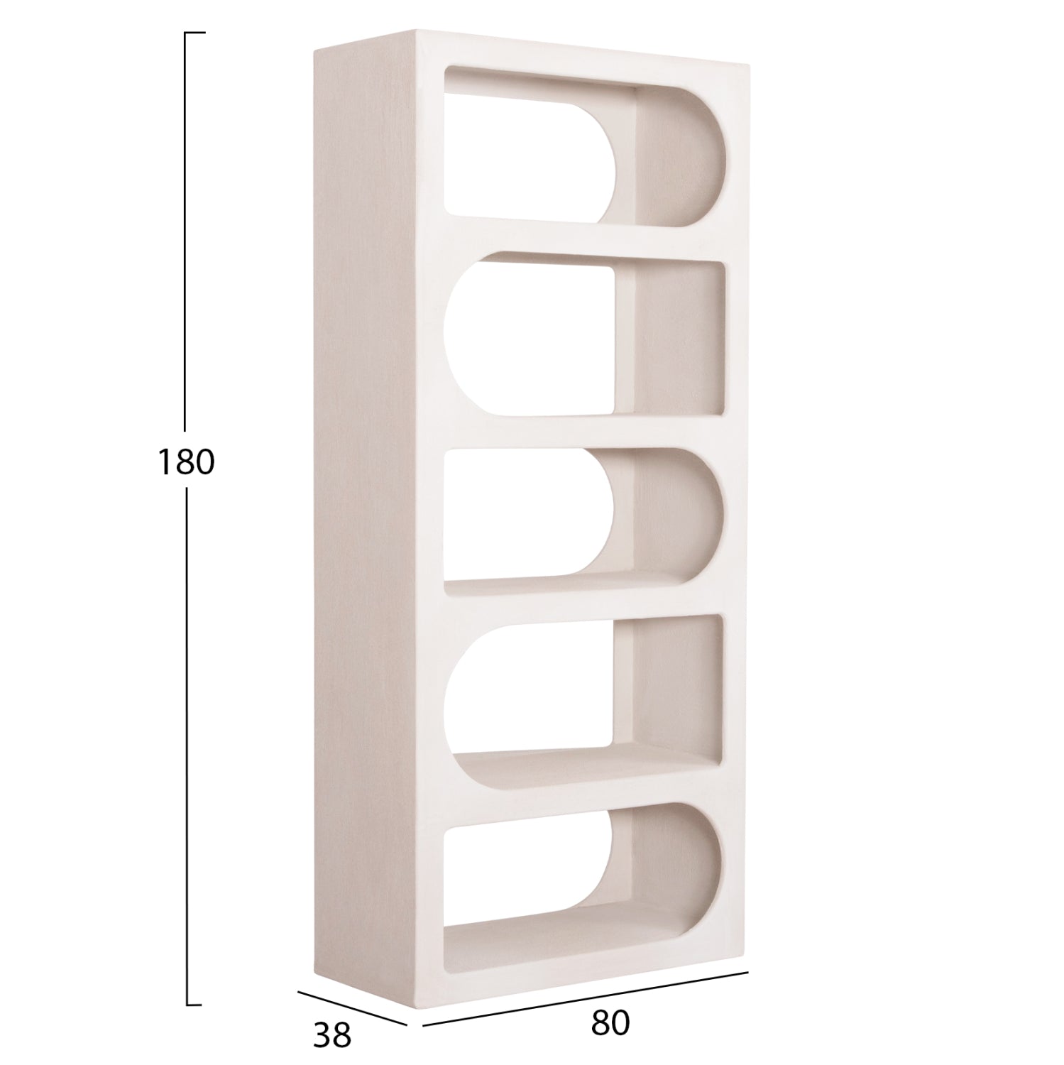 РАФТЕР СЕРИЯ SANTORINI MDF В БЯЛ ЦВЯТ 80x38x180Hсм.