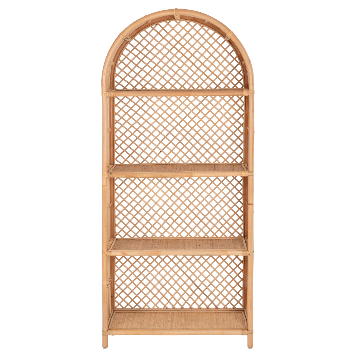 Библиотека SIMOK от естествен ратан в естествен цвят 80x40x182Hcm.