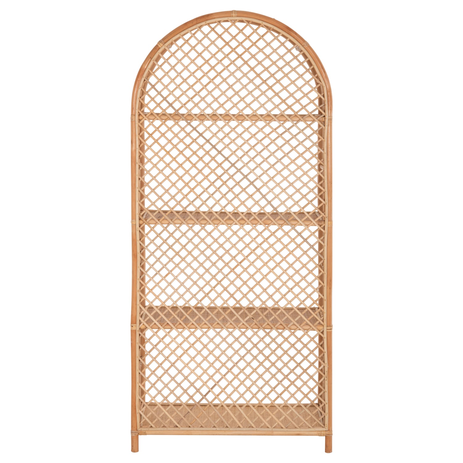 Библиотека SIMOK от естествен ратан в естествен цвят 80x40x182Hcm.